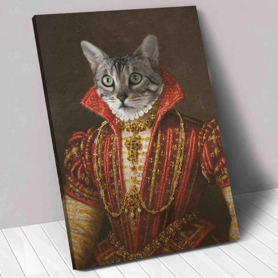 The Queen #5 - Peinture personnalisée sur toile pour animaux de compagnie