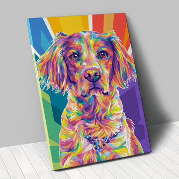 portrait personnalisé animal de compagnie chien pop art couleur - Animojo.fr