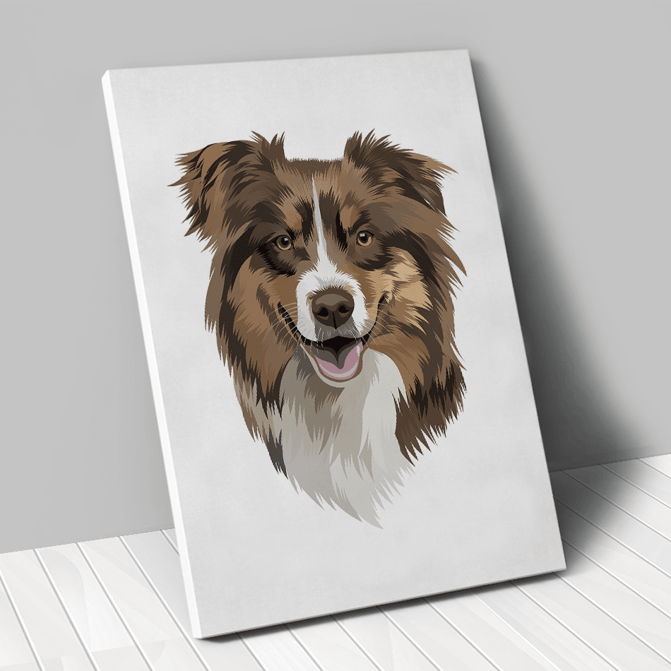 Portrait personnalisé animal dessin cartoon couleur blanc - Animojo.fr