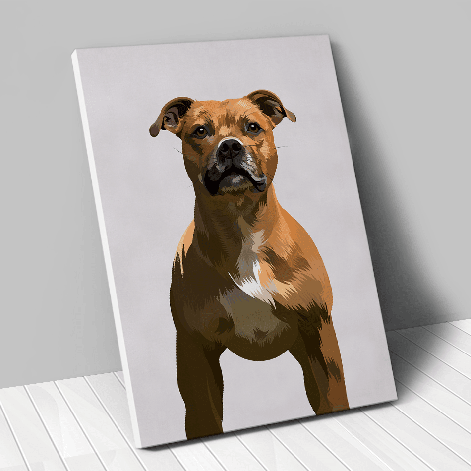 Portrait dessin personnalisé animal cartoon couleur gris clair - Animojo.fr