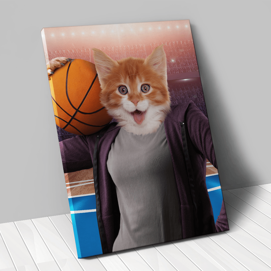 Tableau personnalisé animal de compagnie – Basketteuse