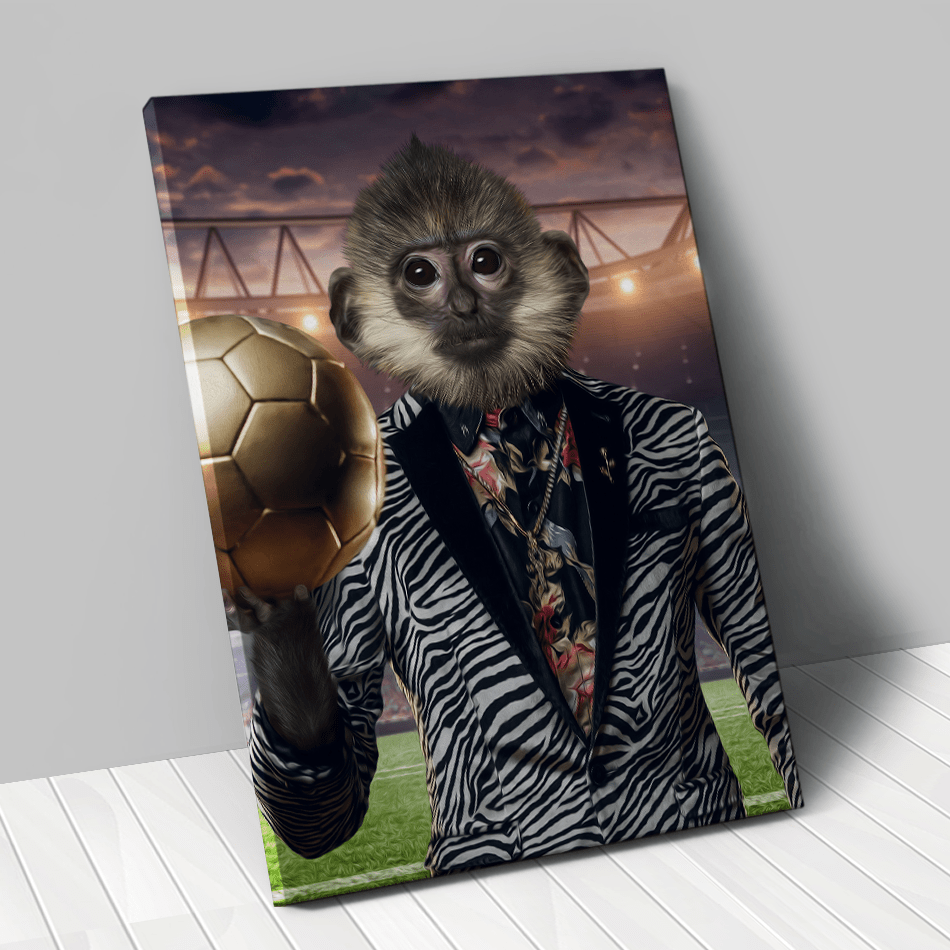 Tableau personnalisé animal de compagnie – Footballeur Ballon d’or