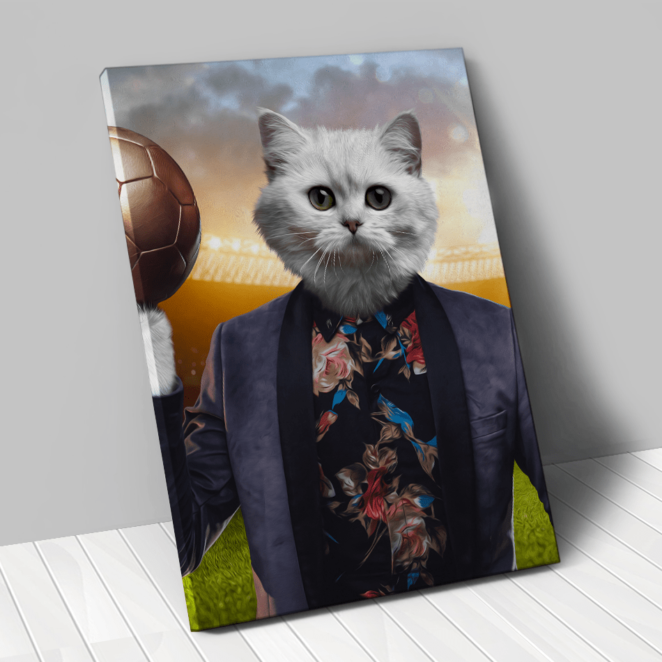 Tableau personnalisé animal de compagnie – Footballeur Costume