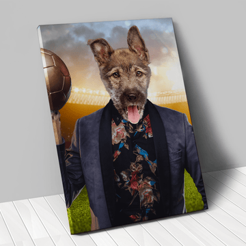 Tableau personnalisé animal de compagnie – Footballeur Costume