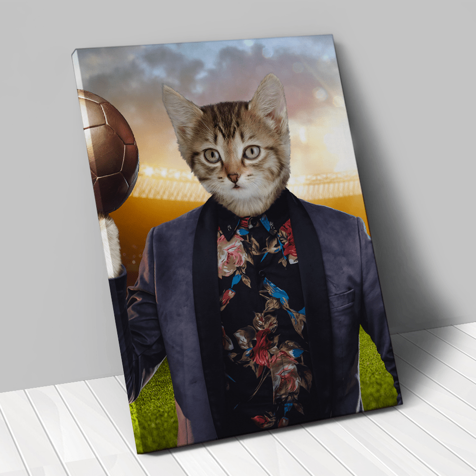 Tableau personnalisé animal de compagnie – Footballeur Costume