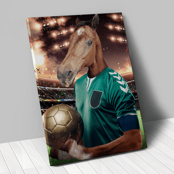 Tableau personnalisé animal de compagnie – Footballeur Vert