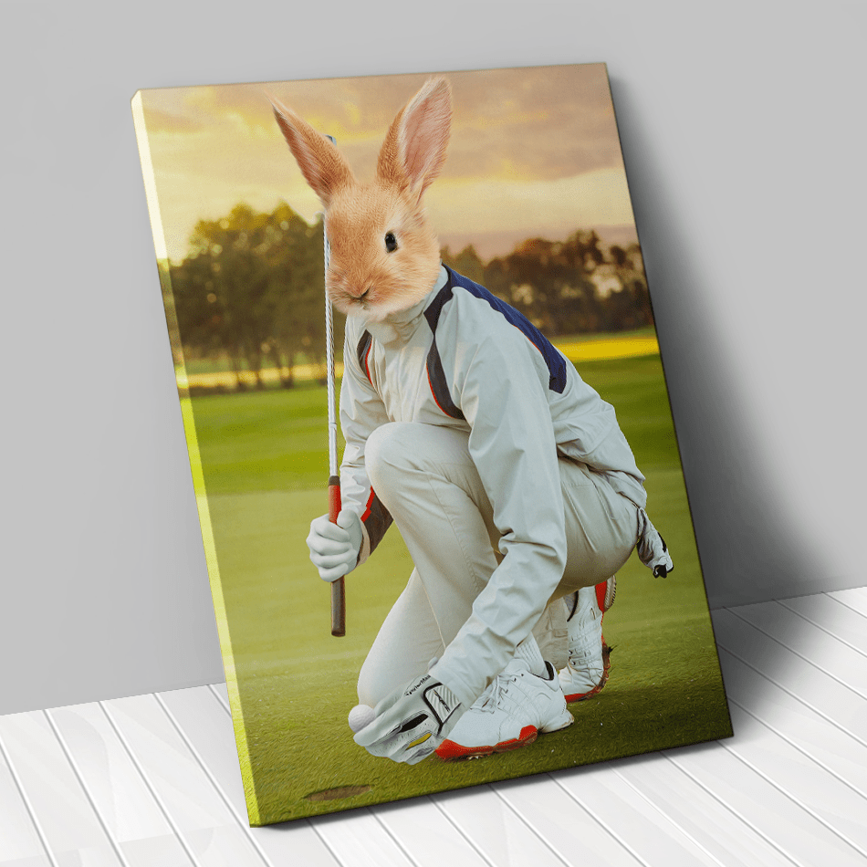 Tableau personnalisé animal de compagnie – Golfeur