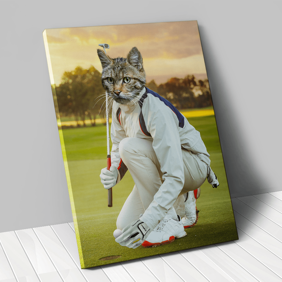 Tableau personnalisé animal de compagnie – Golfeur