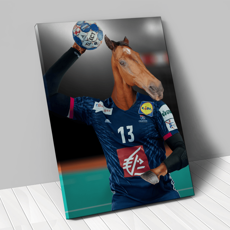 Tableau personnalisé animal de compagnie – Handballeur