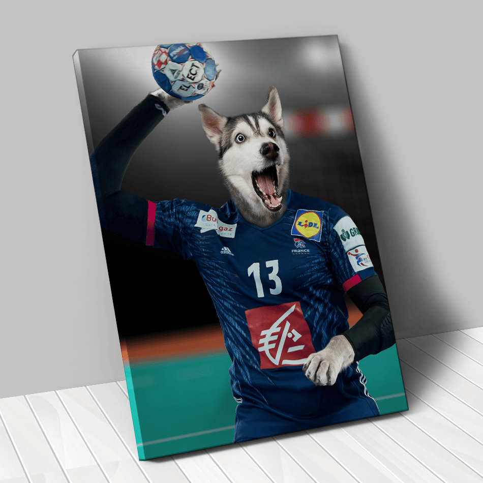Tableau personnalisé animal de compagnie – Handballeur