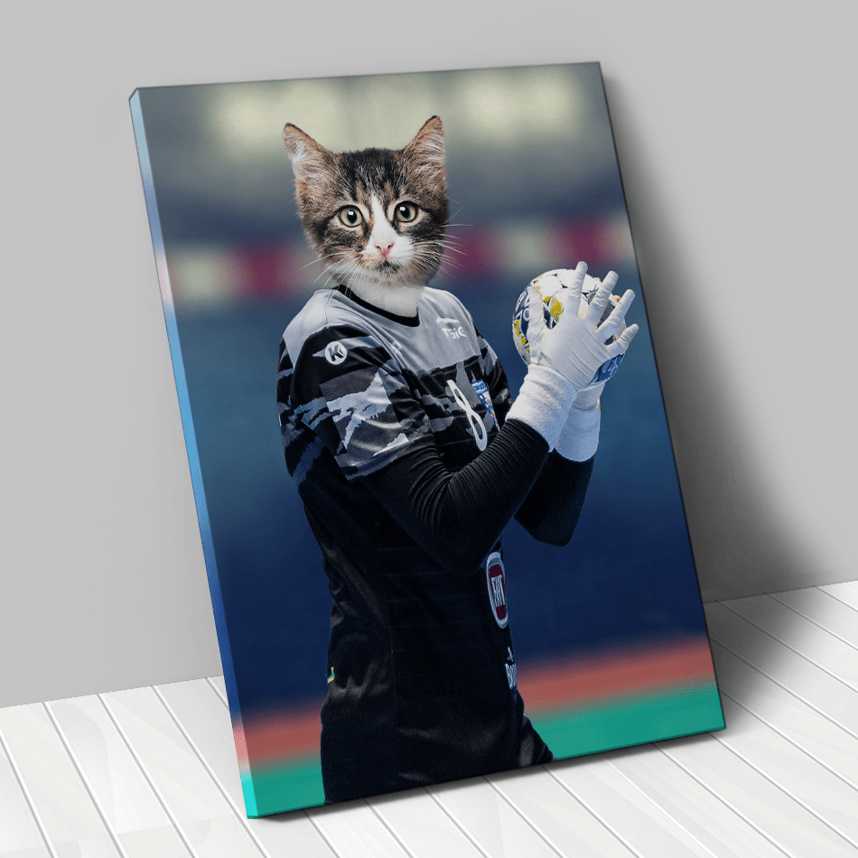Tableau personnalisé animal de compagnie – Handballeuse