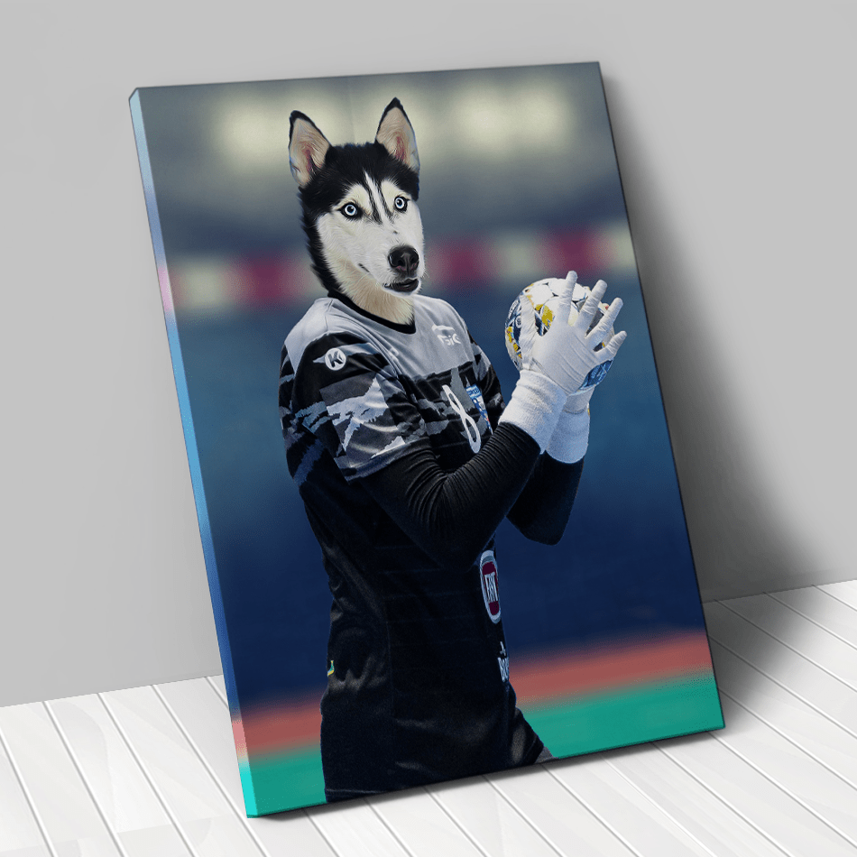 Tableau personnalisé animal de compagnie – Handballeuse