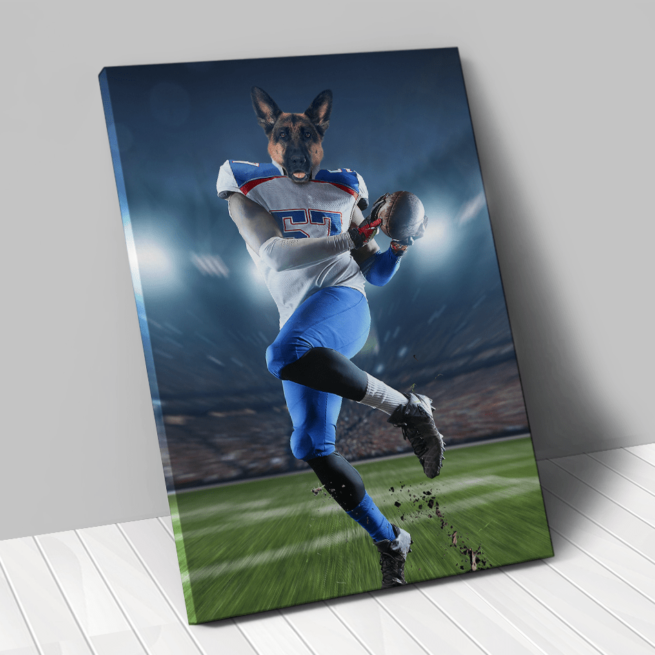 Tableau personnalisé animal de compagnie – Joueur Football américain