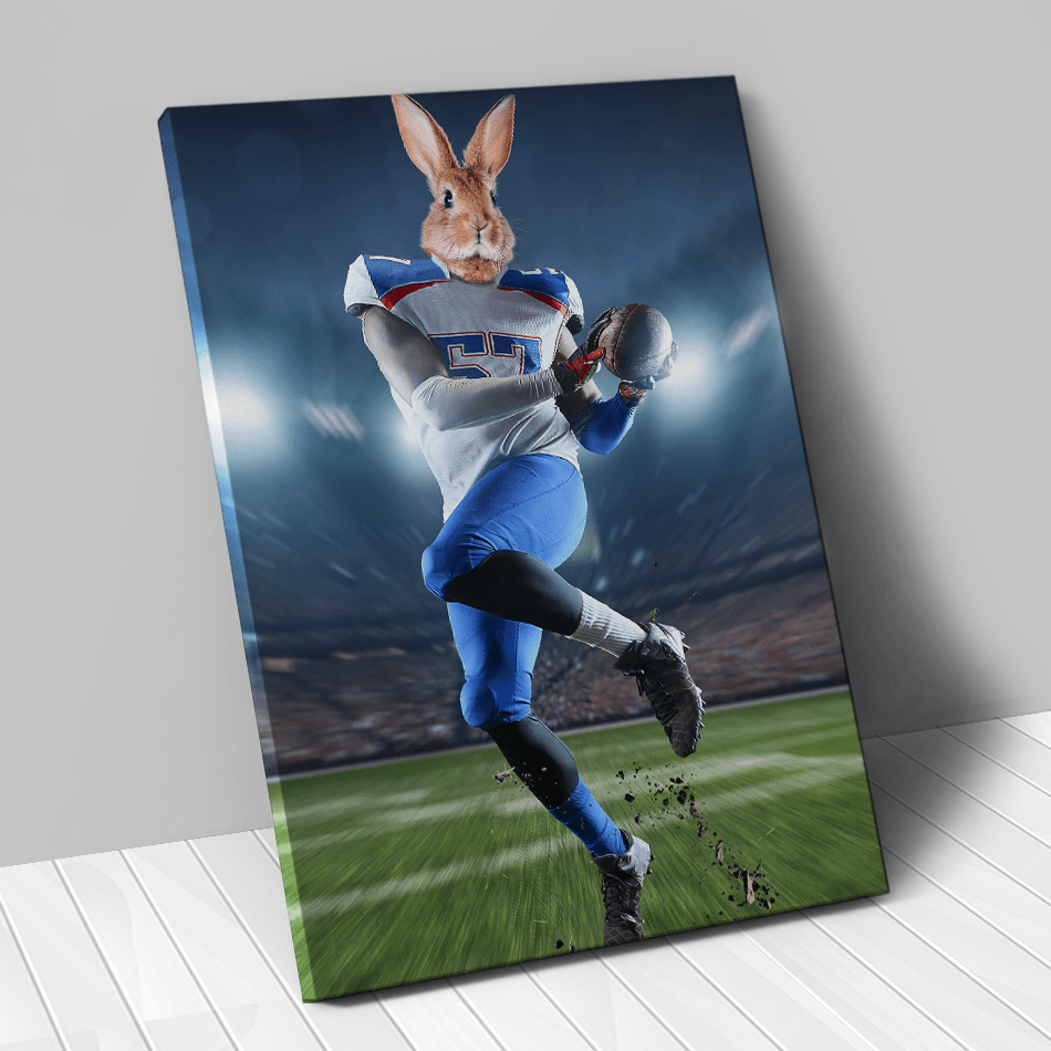 Tableau personnalisé animal de compagnie – Joueur Football américain