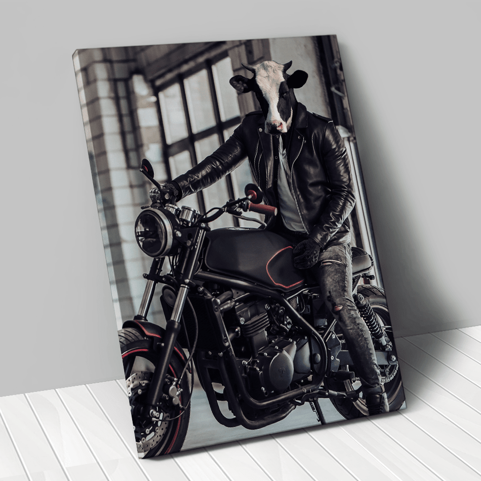 Tableau personnalisé animal de compagnie – Motard