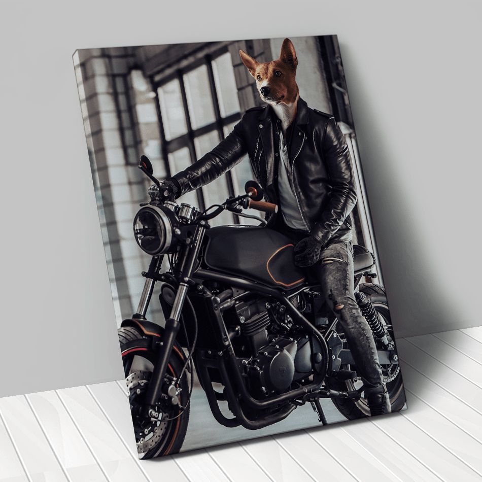 Tableau personnalisé animal de compagnie – Motard