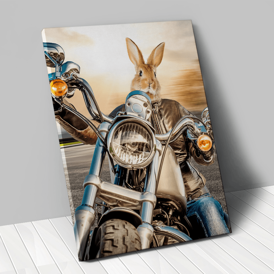 Tableau personnalisé animal de compagnie – Motarde