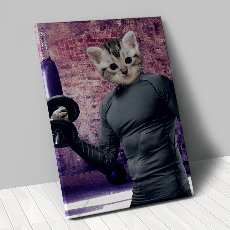 Tableau personnalisé animal de compagnie – pratiquant de musculation