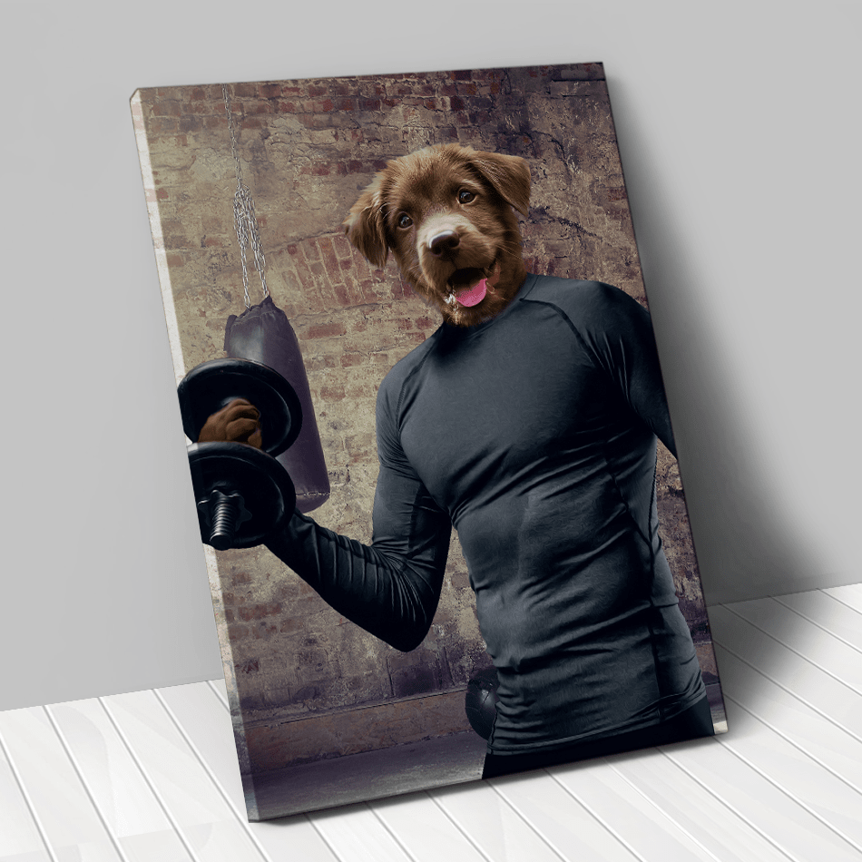 Tableau personnalisé animal de compagnie – pratiquant de musculation