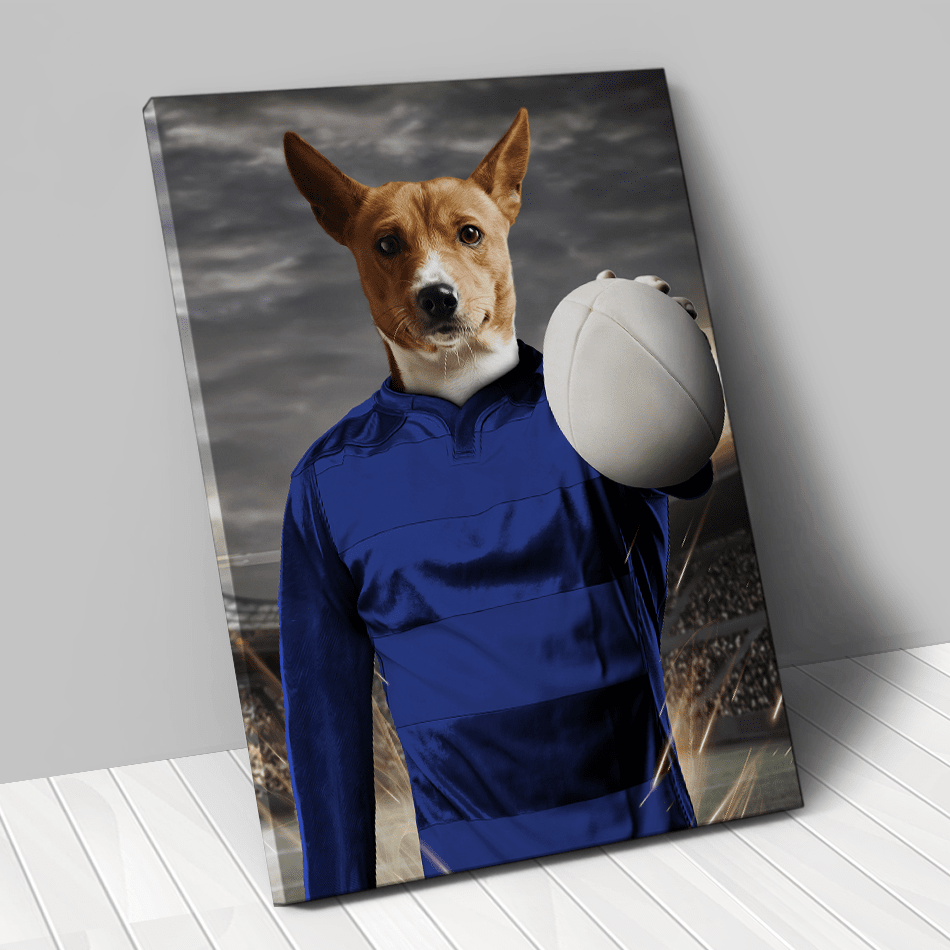 Tableau personnalisé animal de compagnie – Rugbyman