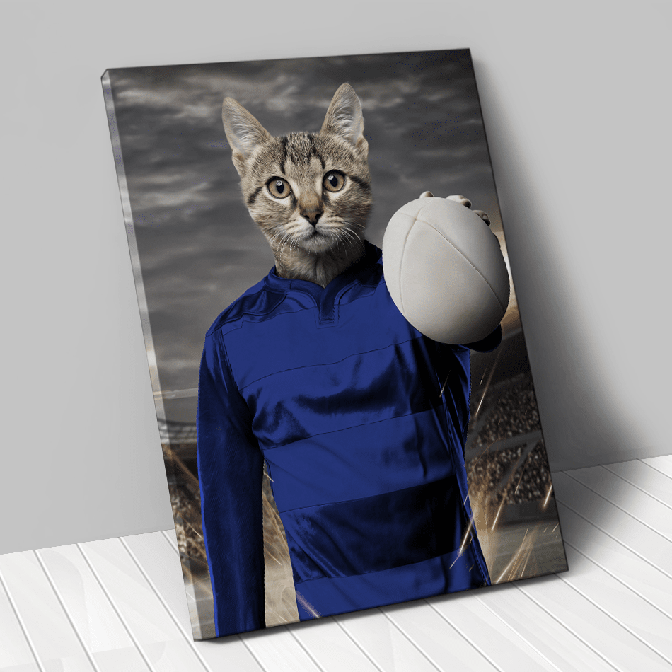 Tableau personnalisé animal de compagnie – Rugbyman