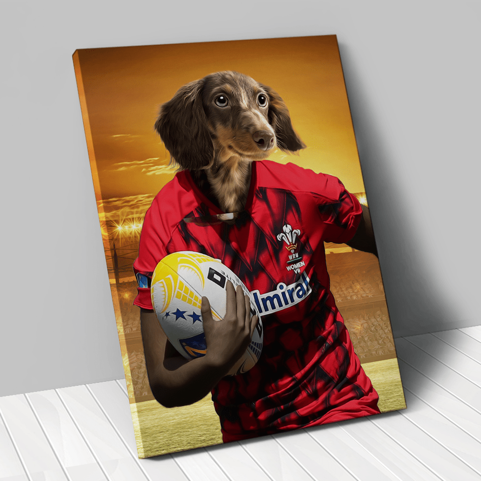 Tableau personnalisé animal de compagnie – Rugbywoman
