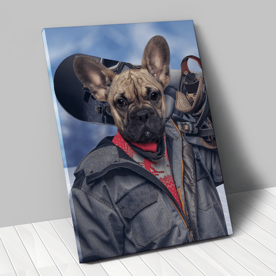 Tableau personnalisé animal de compagnie – Snowboardeur