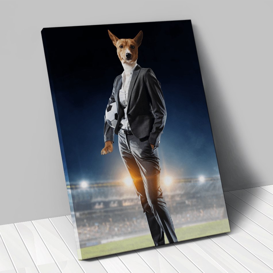 Tableau personnalisé animal de compagnie – Footballeuse
