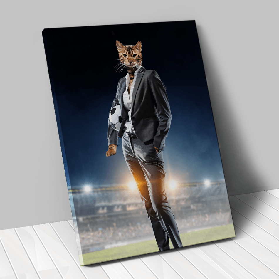 Tableau personnalisé animal de compagnie – Footballeuse