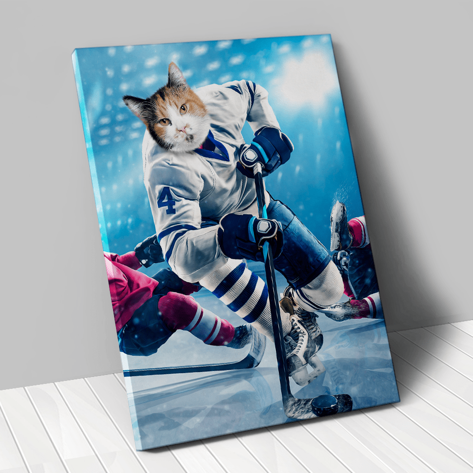 Tableau personnalisé animal de compagnie – Hockeyeur